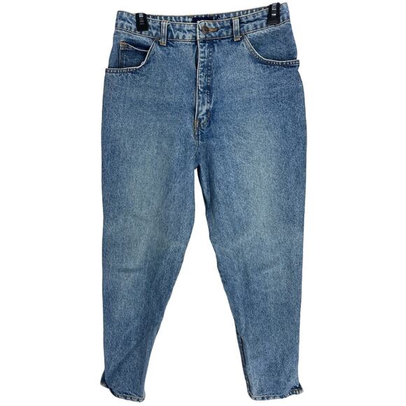 Vintage 90s Gap Jeans 11 Blue Stone Wash Denim Tapered Ankle Zip 100% Cotton - Picture 1 of 8
